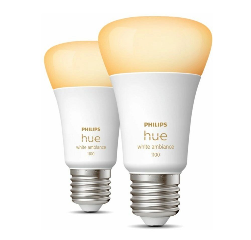 Philips Hue White Ambiance | 8W A60 LED-lamp | E27 fitting | 2-pack | EU | Dimbaar | Bluetooth & Zigbee - Matmuis - Matmuis